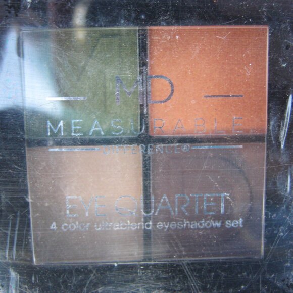 Lot of 2 Measurable Difference Eye Shadow Quartet Quad Green Orange Tan Neutral - Picture 2 of 3